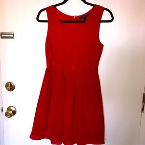 Red Cutout Detail Sundress Forever 21